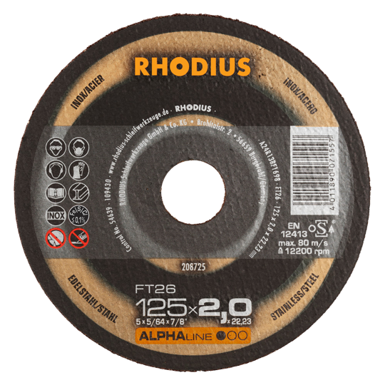 Диск отрезной RHODIUS FTK26 230x2,5x22,23